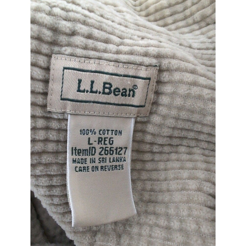 LL BEAN Large Wide Wale Courdoroy Shirt/Shackets (2) Fall Favorite Identical - Picture 12 of 13